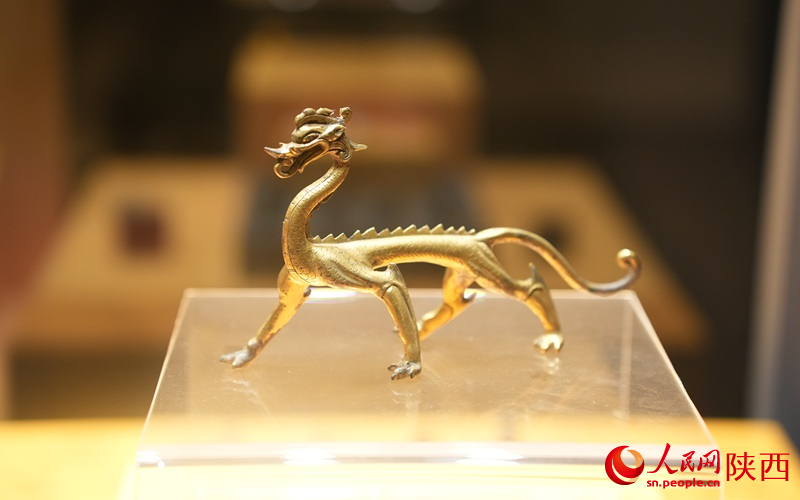 唐代·鎏金走龍。人民網(wǎng)記者 李志強攝